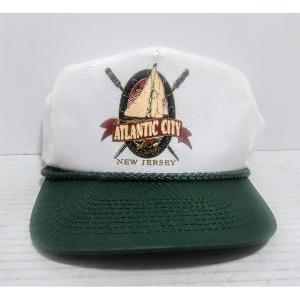 VINTAGE ATTRACTIVE HEADWEAR ATLANTIC CITY NEW JERSEY SNAPBACK ROPE HAT